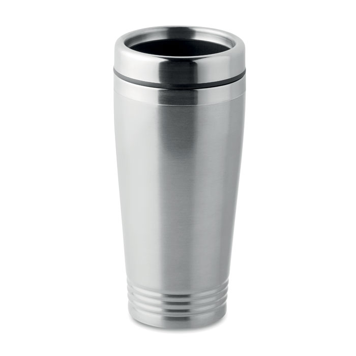 Mug de voyage promotionnel 400 ml - Rodeo Color silver mate